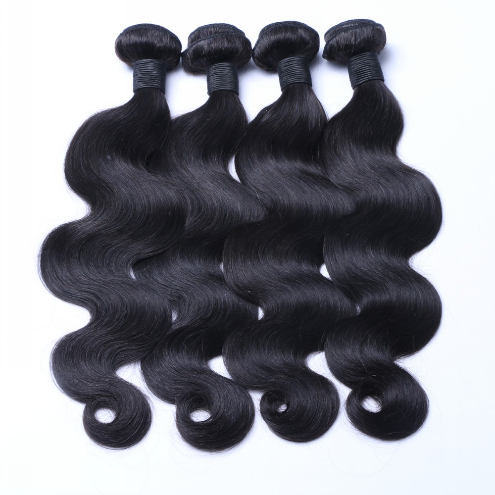 100% Brazilian virgin hair weave body wave instock with factory price JF069